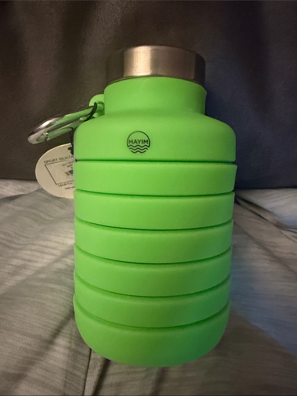 FP Movement by Free People Bright Green Collapsible Water Bottle NWT